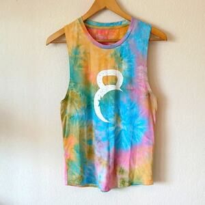 Zyia Hendrix Kettle Bell Moon Tie Dye Muscle Tank Top